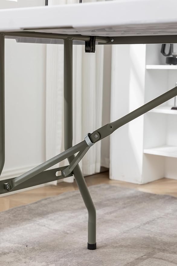 BTEXPERT Set of 2, Event Folding Utility Table 6 Foot 72"x 29.5" Heavy Duty Portable Indoor Outdoor Picnic Camping Office Home Party Wedding Tailgating White