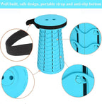 Fishboy Upgraded Collapsible Stool, 400lbs Max Weight, Lightweight But Sturdy, Portable Retractable Folding Telescoping Foldable Camping Stool for Adults Outdoor Fishing Hiking Gardening Travel BBQ