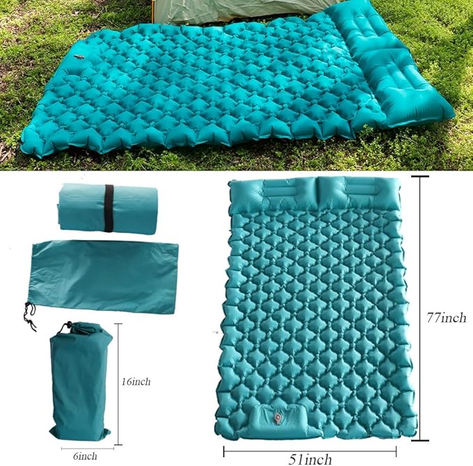 icepac Sleeping Pad Ultralight Inflatable Sleeping Pad for Camping，Built-in Pump, Ultimate for Camping, Hiking,Lightweight Inflatable Sleeping pad