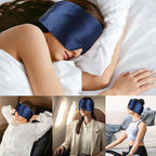 Mulberry Silk Sleep Mask for Side and Back Sleepers, Blackout Eye Mask for Sleeping for Women Men with Adjustable Wide Band, Comfortable Soft Pressureless Eye Cover for Sleeping in Large Size