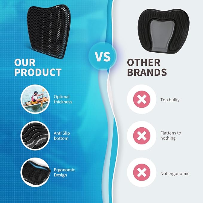 Hornet Watersports Kayak Seat Cushion, Ideal Kayak Accessories for Men and Women, Kayaking Accessories Kayak Seat Pad