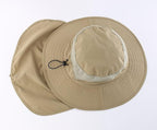 Home Prefer Outdoor UPF50+ Mesh Sun Hat Wide Brim Fishing Hat with Neck Flap Sun Hat for Men Women