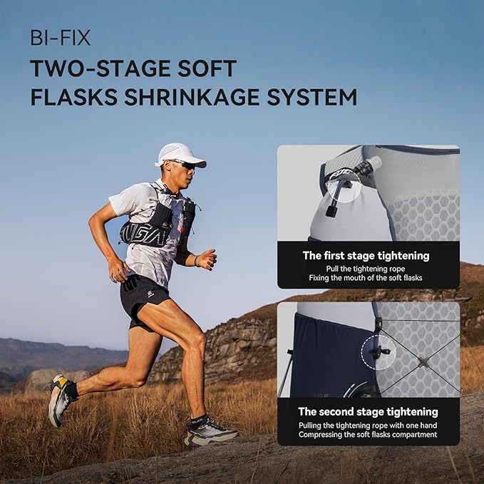 KAILAS FUGA AIR 8 Ⅳ Running Hydration Vest Hydration Pack Lightweight with Two TPU Water Bladders for Women Men Trail Cycling Hiking