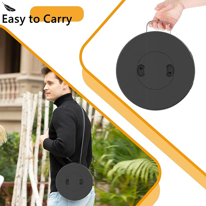 ALEVMOOM 2025 18" H Collapsible Stool Capacity 600lbs Portable Stools for Adults Heavy Duty, Adjustable Height Telescoping Folding Stool, for Outdoor Camping Travel Hiking Fishing