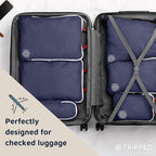 Extra Large Compression Packing Cube 6 Piece Set for Travel and Check Luggage by TRIPPED Travel Gear