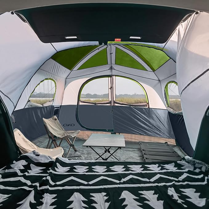 UNP SUV Tent for Camping, 6-Person SUV Tailgate Tent - Easy Set Up with Rainfly, 10'x9'x78in(H)