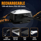 EverBrite Headlamps Rechargeable with Red Light - Outdoor LED Flashlight Head Lamps, Waterproof Dustproof Gear for Hiking Camping Essentials, 2 Pack