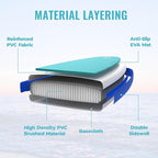 11'6"x35" Extra Wide Stand Up Paddle Board Inflatable for All Levels, 430LBS Capacity SUP Paddleboard with Complete Accessories, Double Acton Pump, Blow Up Paddle Board for Family