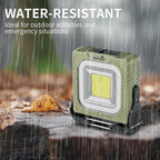 WARSUN Camping Light,Lightweight LED Camping Light,Long Lasting,Multi Lighting,Rechargeable Type C,Magnetic,Hanging,Outdoor,Hiking,Camping (Light Green)