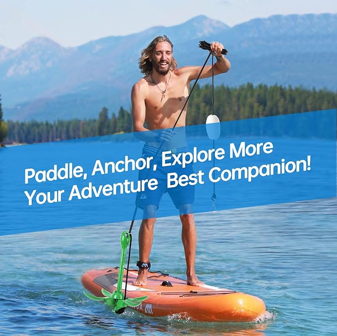 Alpinista Kayak Anchor, 3.5 lb Paddle Board Anchor Kit with 40 ft Marine Rope for Kayak, Canoes, SUP, Fishing, and Paddleboard Accessories