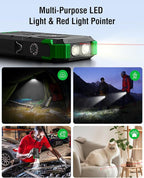 Solar Charger Power Bank, 42800mAh Wireless Portable Charger with USB-C in/Output, QC3.0 Fast Charging 15W 4 Ports Outdoor Battery Pack Built-in Dual Led Flashlights for iPhone Samsung etc