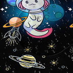 HOSIMA Cartoon Axolotl Sleeping Bags for Kids 10-12,Blue Cartoon Kids Sleeping Bags for Girls Boys,Compact Sleeping Bag for Camping Essentials and Hiking.