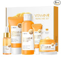 5Pcs Skincare Gift Set for Teenage Girls, Vitamin C Face Skin Care Kit With Cleanser, Toner, Face Serum, Eye Cream, Cream, Travel Skin Care Sets & Kits, Hydrating Facial Kit Skincare Set for Women Men
