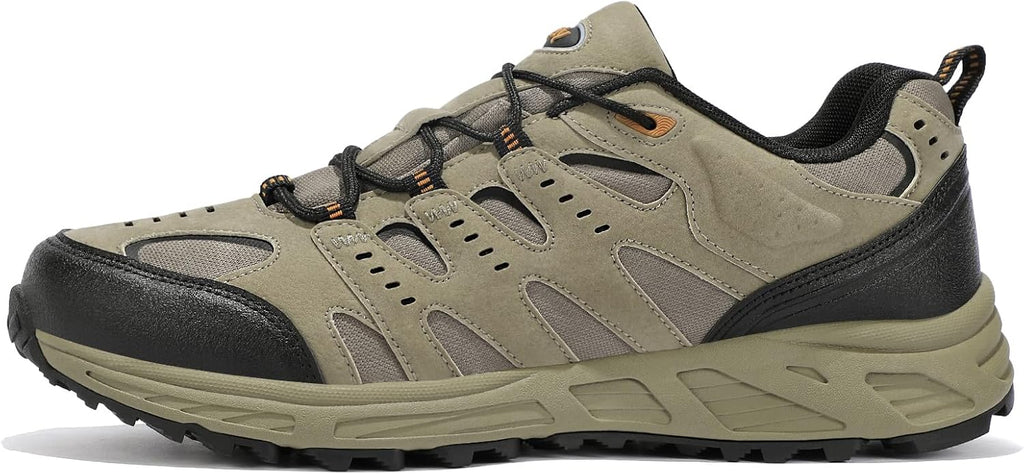 Kricely Men's Trail Running Shoes Non Slip Hiking Shoes Tennis Shoes Fashion Sneakers Workout Footwear