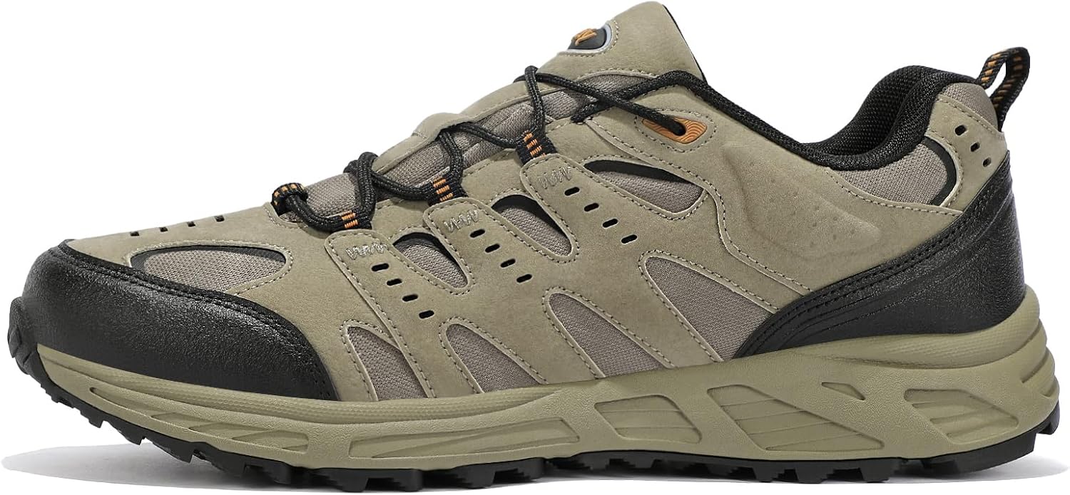 Kricely Men's Trail Running Shoes Non Slip Hiking Shoes Tennis Shoes Fashion Sneakers Workout Footwear