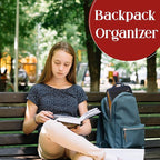 Unisex Foldable Vertical Backpack Organizer Insert for Tote Bag, Carry On, Picnic, Camping - With Pockets & Handle