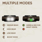 Energizer Jeep Hybrid Rechargeable Metal LED Headlamp, 2,000 Lumens, Bright Headlamp with Power Source Flexibility for Any Adventure on or Off Road