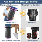 ALEVMOOM 2025 Upgraded XXL Collapsible Stool with Cushion 19.7",1000lbs Max Weight,Wider & Taller Pop Up Seat, Heavy Duty Portable Retractable Folding Chair or Travel Foot Rest for Camping & Outdoors
