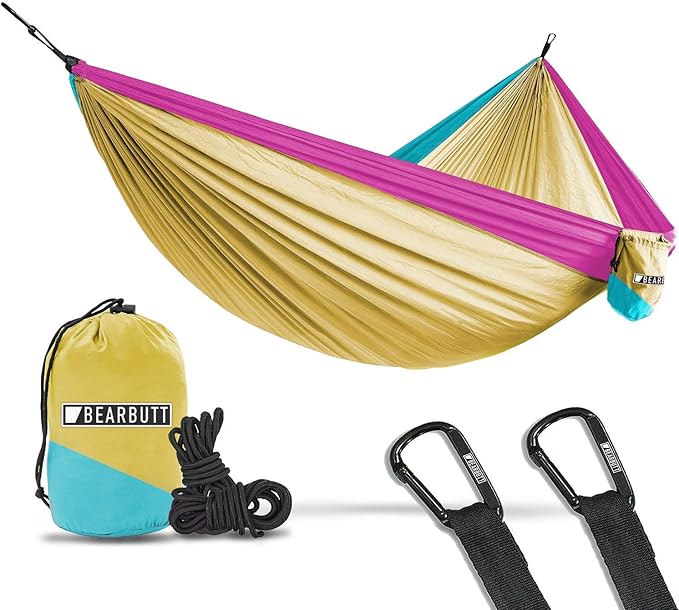 Bear Butt 2 Person Portable Hammock - Backpacking to Camping - Double Hammock for Travel & Outdoor