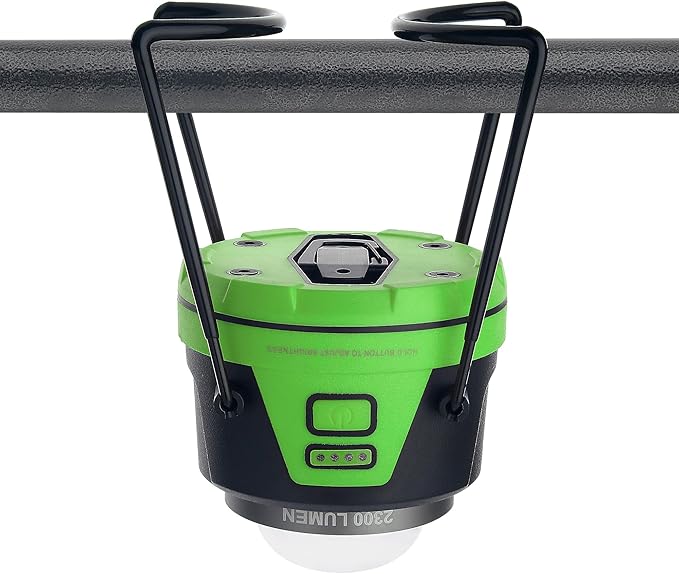 Rechargeable LED Camping Lantern - Power Outages, Hurricanes, Emergency, Hiking, Outdoor - Bright Battery Powered Electric Survival Light with Built-in Power Bank- Portable and Waterproof Camp Lantern