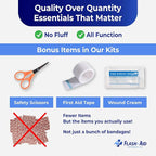 Mini First Aid Kits – 12-Pack Bulk Travel Emergency Kits in Reusable Pouches – Compact First Aid Supplies for Events, Corporate Gifts, Giveaways, Workplaces, Outdoor Use, School & Car Safety