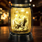 Belgian Malinois Dog Gifts for Women/Men Belgian Malinois Solar Lanterns Birthday Dog Lovers Lantern Pet loss Dog Memorial Lights Solar Garden Decoration for Yard, Patio,Backyard,Porch Torches Light