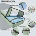 Veken 10 Set Packing Cubes for Travel Essential, Suitcase Organizer Bags in 4 Sizes, Carry-On Luggage Accessories with Large Laundry & Hanging Toiletry Bag, Must-Have for Airplane, Road Trip & Camping