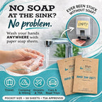 Travel Soap Sheets (300 Count, 6 Pack) – Portable Paper Soap for Travel, Camping, Hiking & Emergency Kits – Pocket Size Hand Soap Sheets, TSA Approved, Unscented