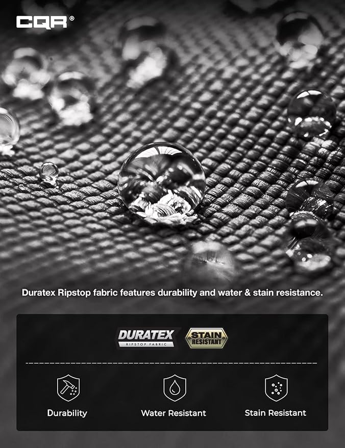 CQR Men's Tactical Pants, Water Resistant Ripstop Cargo Pants, Lightweight EDC Work Hiking Pants, Outdoor Apparel