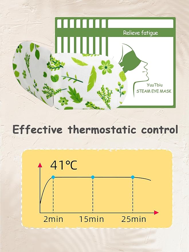 Disposable Steam Eye Mask 9 Pack - Heated Eye Compress for Dry Eyes & Puffiness Relief, Travel Essentials Sleeping Mask for Airplane, Relaxing Gift for Women, Men