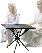 HASIKA Folding Camping Table Large Size Portable Camping Side Table for Outdoor, Beatch, Tailgating, Picnic, Grilling