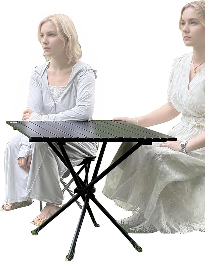 HASIKA Folding Camping Table Large Size Portable Camping Side Table for Outdoor, Beatch, Tailgating, Picnic, Grilling