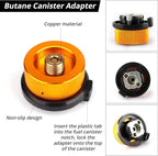 Camping Stove Burners Gas Refill Adapters EN417 Lindal Valve Canister Shifter Backpacking Stove Refill Adapter Valve Kit for Propane/Isobutane/Butane Gas Tank 3 PCS