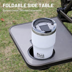 TIMBER RIDGE Oversized Zero Gravity Chair, 33In Wide XXL Zero Gravity Reclining Chair with Side Table, Full Padded Lounge Chair for Outdoor Camping Patio Lawn, Heavy Duty Supports 500lbs, Grey-1 Pack