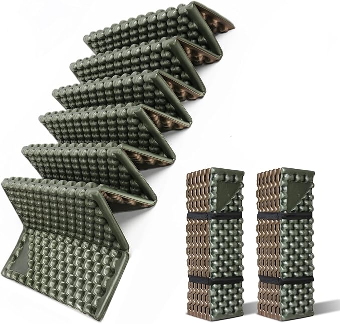 Foam Camping Pads for Hiking, Ultralight Closed Cell Mattress, Waterproof Soft Mat for Adults, Wide Picnic Yoga Mats, Folding Sleeping Pad for Outdoor Backpacking