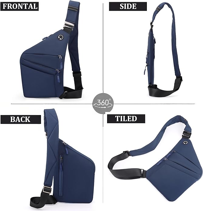 Crossbody Travel Bags for Women, New Theft Proof Safe Slim Sling Travel Purses, Personal Flex Shoulder Bag for Men Women