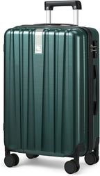 Hanke 29 Inch Luggage Suitcases With Spinner Wheels Lightweight PC hardside Rolling Suitcase With Travel Lock, Checked-Large 29-Inch(Blackish Green)