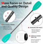 Kayak Paddles for Kid with Aluminum Shaft and PP Blade, Floating Kayaking Oars for Youth and Junior, Adjustable 163-183cm/64-72 Inches