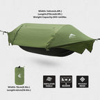 Camping Hammock Tent with Mosquito Net & RainFly, 3 in 1 Waterproof Lightweight Portable Sleeping Hammock Bug, Travel Outdoor Gear with Tree Strap Swing, for Hiking Patio Expedition