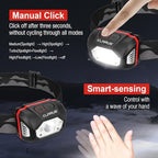 klarus HM1 IPX6 Waterproof Rechargeable Headlamp with Motion Sensor, 70 Hours Long Battery Life, Full Charge in 2.5 Hours, 440 Lumens Consistent Output, Shock and Drop Resistant