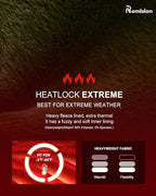 romision Thermal Underwear for Men Long Johns Fleece Lined Hunting Gear Bottom Top Set Base Layer for Cold Weather Gift