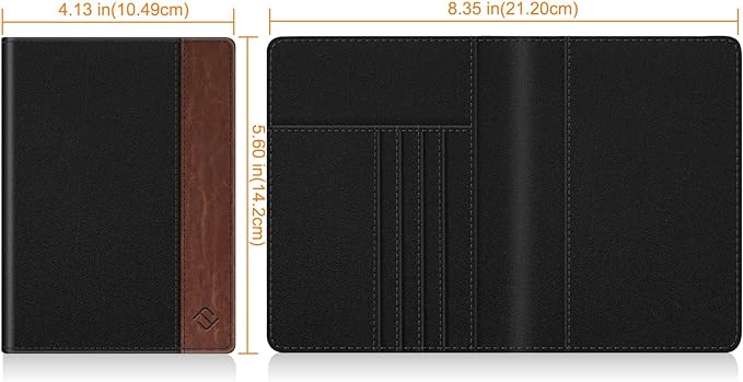 FINTIE Passport Holder, Slim Travel Wallet RFID Blocking Card Case Cover Passport Cover Protector Essentials with Credit Card Slots for Women/Men | Slim, RFID Blocking, Card Case Cover, Essentials, Credit Card Slots