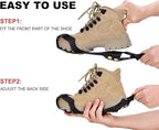 Aliglow Ice Snow Grips Over Shoe/Boot Traction Cleat Spikes Anti Slip Footwear