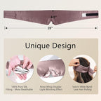 ZIMASILK 100% 22 Momme Mulberry Silk Sleep Mask - Full Silk Filled, Ultra-Soft & Breathable, Face-Hugging Blackout Eye Cover for Sleeping (Gray Purple)