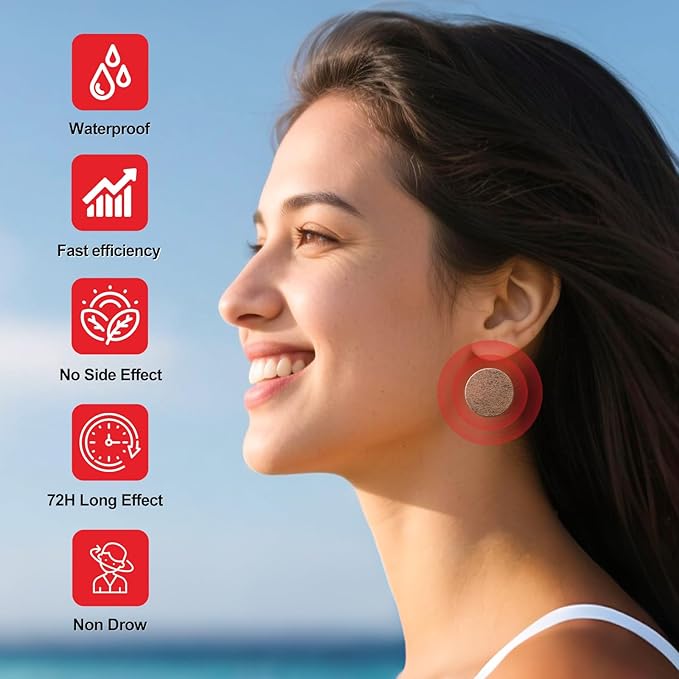Motion Sickness Patches (28 Count) for Car, Non Drowsy Sea Sickness Patches for Cruise,Nausea Patches for Travel Essentials, for Adults and Kids