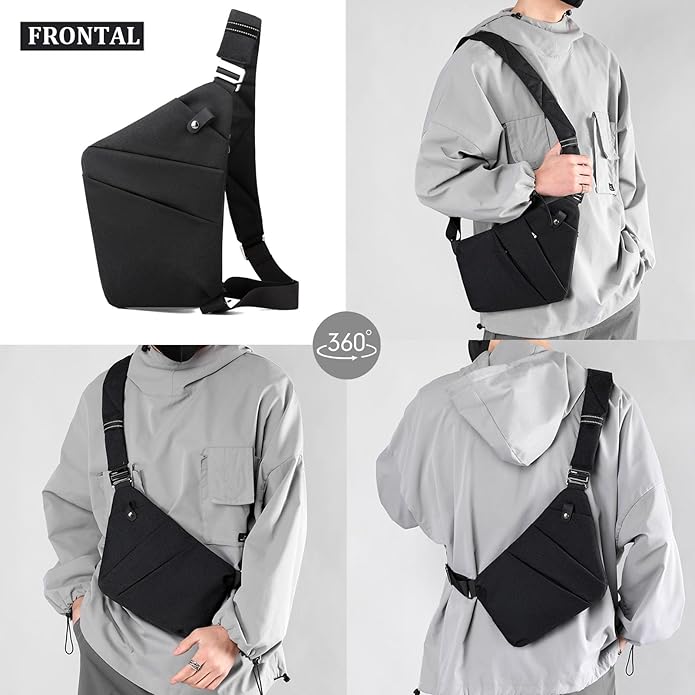 Crossbody Travel Bags for Women, New Theft Proof Safe Slim Sling Travel Purses, Personal Flex Shoulder Bag for Men Women