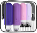 16 Pack Travel Bottles for Toiletries, Oversize 6oz Silicone Travel Containers, Leak Proof Refillable Liquid Shampoo And Conditioner Travel Essentials
