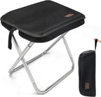 Portable Stool for Adults, Folding Lightweight Camping Chair, 300LBS Capacity Aluminum Alloy Foldable Stool for Hiking and Fishing