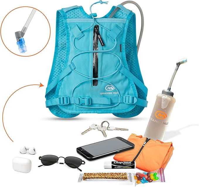 Orange Mud Endurance Pack V3.0 Running Vest – 2L Hydration Backpack for Trail Running, Hiking & Cycling – Lightweight, Breathable Mesh, Gear Pockets, Trekking Pole Loops