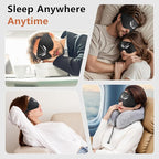 Sleep Mask for Side Sleeper Women Men, Eye Mask for Sleeping Light Blocking, 3D Contoured Cup Sleeping Mask, Soft Breathable Sleep Eye Mask with Adjustable Elastic Strap for Travel